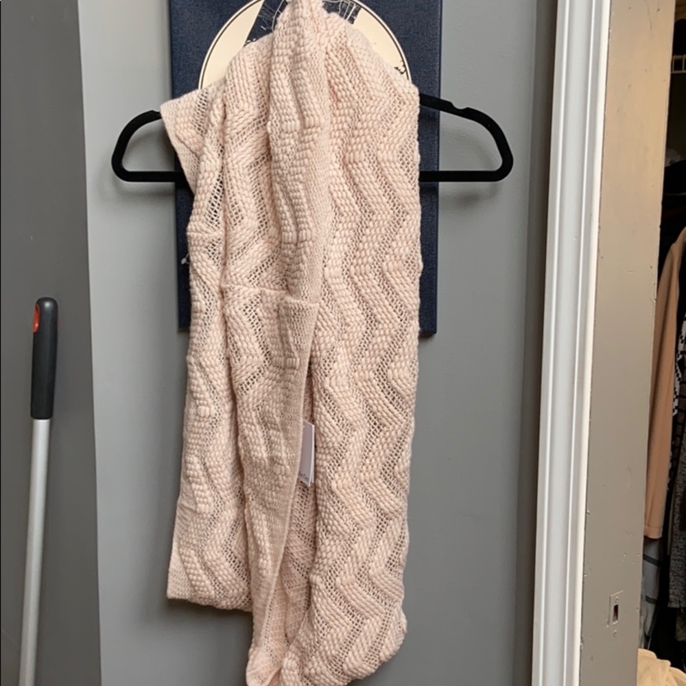 Blush colored infinity scarf